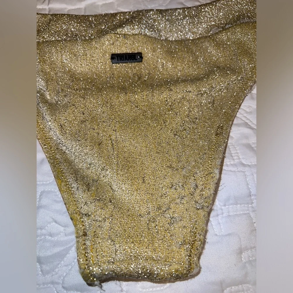 Triangl Swimwear Gold Shimmer Bikini